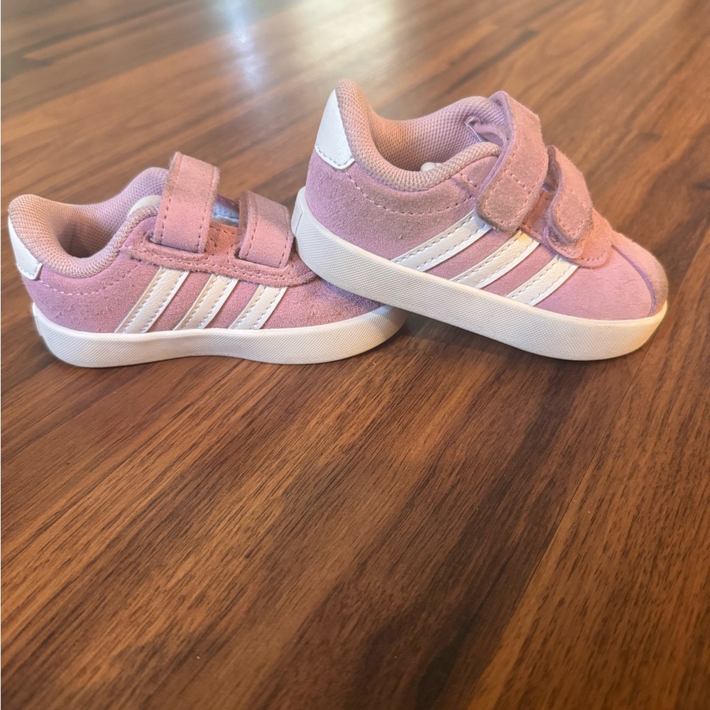 Adidas Kids Light Purple Velcro Sneakers